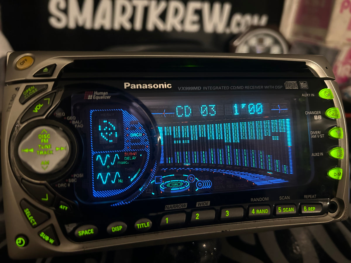 Panasonic CQ-VX999MD Motorized Double Din Radio W/ Bluetooth
