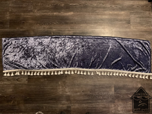 Load image into Gallery viewer, Charcoal Crushed Velvet With White Tassel