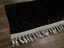 Load image into Gallery viewer, Black Crushed Velvet With Silver/Jewel Tassel