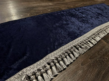 Load image into Gallery viewer, Navy Crushed Velvet With Silver/Jewel Tassel