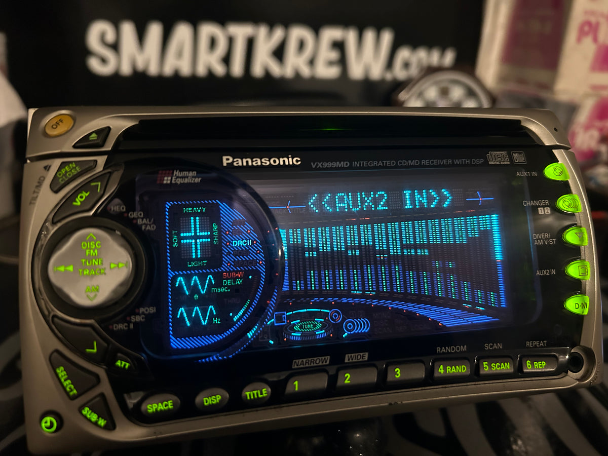 Panasonic CQ-VX999MD Motorized Double Din Radio W/ Bluetooth
