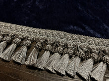 Load image into Gallery viewer, Navy Crushed Velvet With Silver/Jewel Tassel