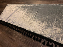 Load image into Gallery viewer, Grey Crushed Velvet With Black Tassel
