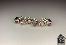 Load image into Gallery viewer, Handmade Light Amethyst Jeweled Steering Wheel Hardware