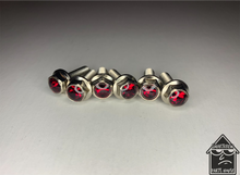 Load image into Gallery viewer, Handmade Red Siam Jeweled Steering Wheel Hardware