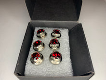 Load image into Gallery viewer, Handmade Red Siam Jeweled Steering Wheel Hardware