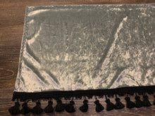 Load image into Gallery viewer, Grey Crushed Velvet With Black Tassel