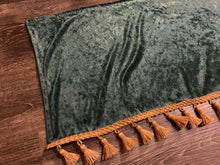 Load image into Gallery viewer, Green Crushed Velvet With Gold Tassel