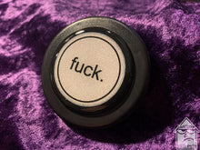 Load image into Gallery viewer, fuck. White Glitter Horn Button