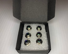 Load image into Gallery viewer, Handmade Green/Purple Color Shift Jeweled Steering Wheel Hardware