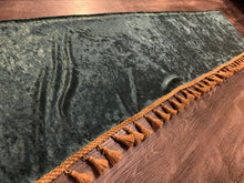 Load image into Gallery viewer, Green Crushed Velvet With Gold Tassel