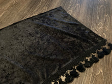 Load image into Gallery viewer, Triple Black Crushed Velvet Dashmat