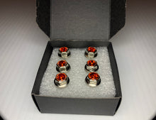 Load image into Gallery viewer, Handmade Fire Orange Jeweled Steering Wheel Hardware