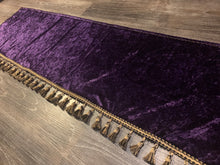 Load image into Gallery viewer, Purple Crushed Velvet With Black/Gold Tassel