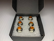 Load image into Gallery viewer, Handmade Orange/Pink Color Shift Jeweled Steering Wheel Hardware