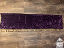 Load image into Gallery viewer, Purple Crushed Velvet With Black/Gold Tassel