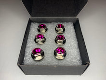 Load image into Gallery viewer, Handmade Fuchsia Jeweled Steering Wheel Hardware