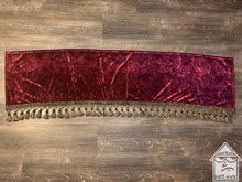 Load image into Gallery viewer, Burgundy Crushed Velvet With Black/Gold Tassel