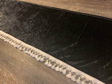 Load image into Gallery viewer, Black Crushed Velvet With White Tassel
