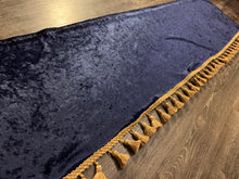 Load image into Gallery viewer, Navy Blue Crushed Velvet With Gold Tassel