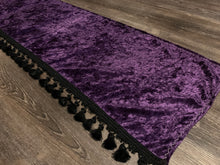 Load image into Gallery viewer, Purple Crushed Velvet With Black Tassel