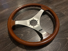 Load image into Gallery viewer, Personal 3 Spoke 350mm Wood Steering Wheel
