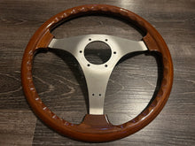 Load image into Gallery viewer, Personal 3 Spoke 350mm Wood Steering Wheel
