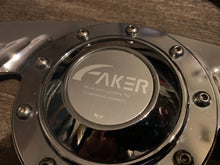 Load image into Gallery viewer, Faker Black/Blue Leather 350mm 2 Spoke Wheel
