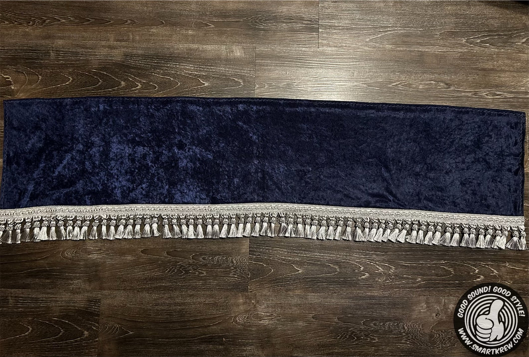 Navy Crushed Velvet With Silver/Jewel Tassel