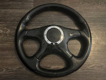 Load image into Gallery viewer, WD 350mm Black Burlwood/Leather Combination Wheel

