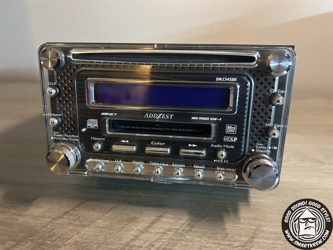 Addzest DMZ345BK Acrylic Double Din Radio W/ Bluetooth