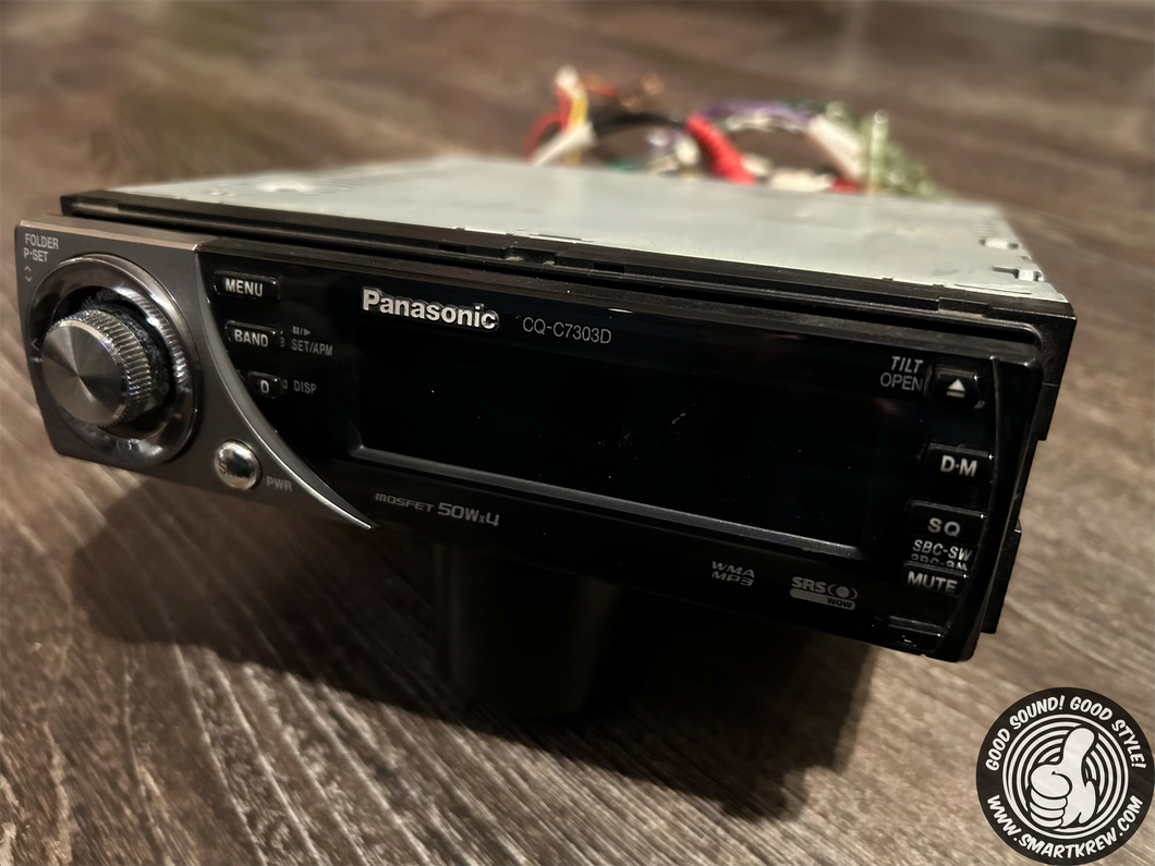 Panasonic CQ-C7303 Motorized Single Din Radio W/ Bluetooth