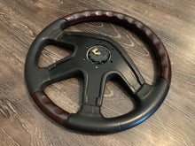 Load image into Gallery viewer, Altezza Disegno 360mm Black Leather/Wood Combination Wheel
