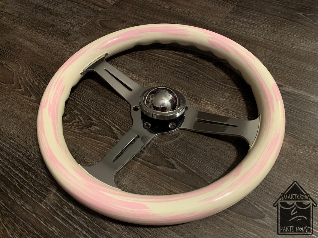 Japanese Made 320mm Pink/White Wheel