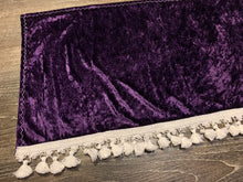 Load image into Gallery viewer, Purple Crushed Velvet With White Tassel
