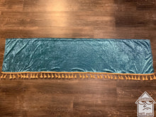 Load image into Gallery viewer, Cyan Crushed Velvet With Gold Tassel
