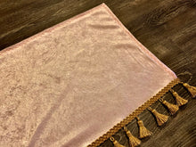 Load image into Gallery viewer, Powder Pink Crushed Velvet With Gold Tassel
