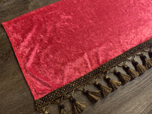 Load image into Gallery viewer, Hot Pink Crushed Velvet With Black/Gold Tassel
