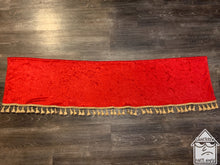 Load image into Gallery viewer, Red Crushed Velvet With Gold Tassel
