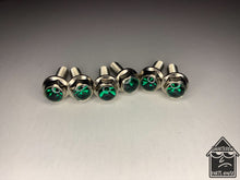 Load image into Gallery viewer, Handmade Emerald Green Jeweled Steering Wheel Hardware
