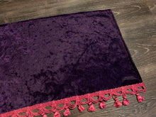 Load image into Gallery viewer, Purple Crushed Velvet With Pink Tassel
