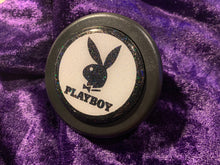 Load image into Gallery viewer, Playboy White Glitter Horn Button
