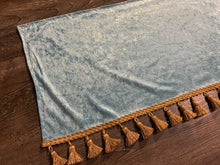 Load image into Gallery viewer, Sky Blue Crushed Velvet With Gold Tassel

