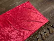 Load image into Gallery viewer, Hot Pink Crushed Velvet With Black/Gold Tassel

