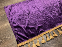 Load image into Gallery viewer, Purple Crushed Velvet With Gold Tassel
