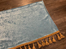 Load image into Gallery viewer, Sky Blue Crushed Velvet With Gold Tassel

