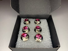 Load image into Gallery viewer, Handmade Rose Pink Jeweled Steering Wheel Hardware
