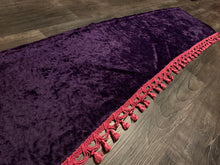 Load image into Gallery viewer, Purple Crushed Velvet With Pink Tassel
