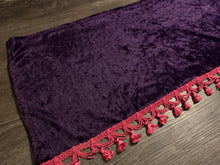 Load image into Gallery viewer, Purple Crushed Velvet With Pink Tassel
