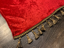 Load image into Gallery viewer, Red Crushed Velvet With Black/Gold Tassel
